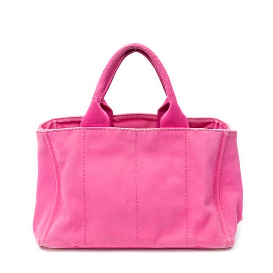 Prada Medium Canapa Tote en rosa Lienzo - Image 5