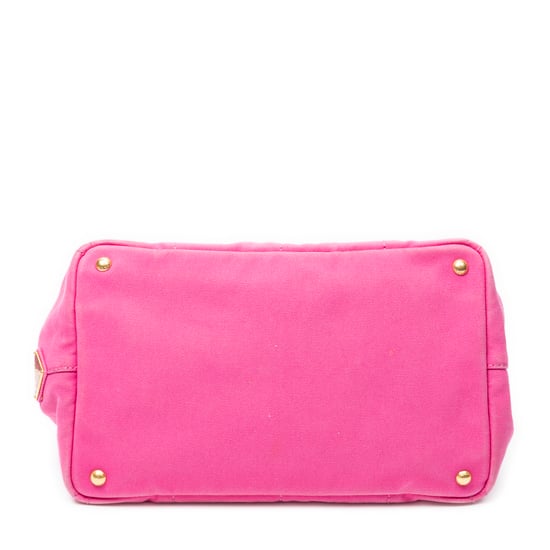 Prada Medium Canapa Tote en rosa Lienzo - Image 6