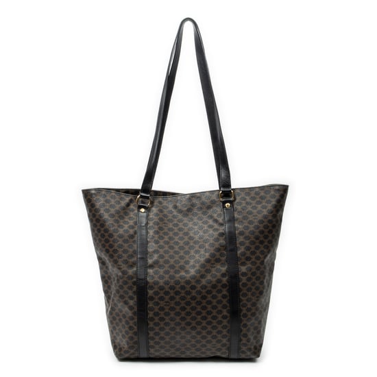 Celine Vintage Shopping Tote  en  negro Lienzo recubierto - Image 5