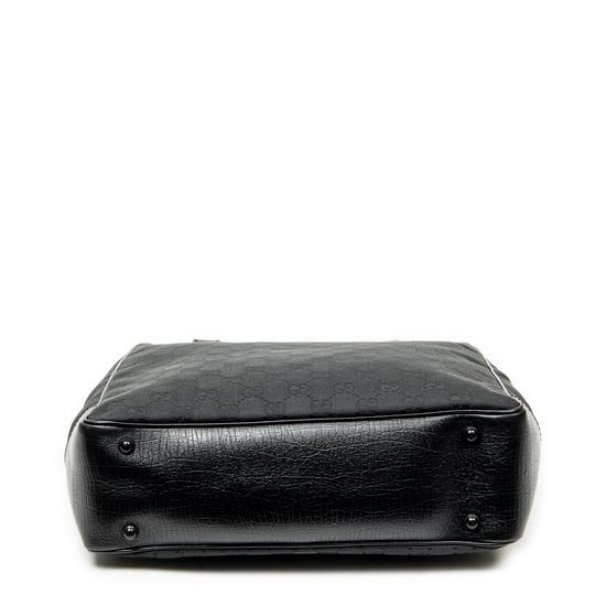 Gucci Bamboo Tote en negro Lienzo - Image 6