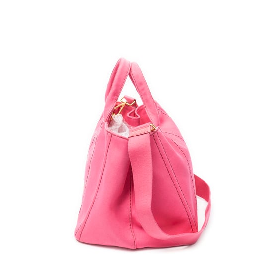 Prada Medium Canapa Tote en rosa Lienzo - Image 3