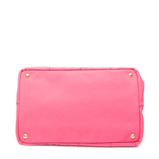 Prada Medium Canapa Tote en rosa Lienzo - Image 6