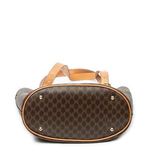 Celine Vintage Bucket Tote en marrón Lienzo recubierto - Image 6