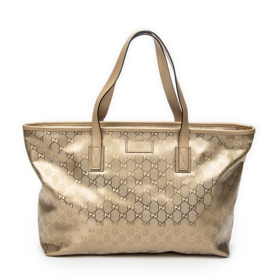 Gucci Large Zip Shopping Tote en oro Lienzo recubierto - Image 1
