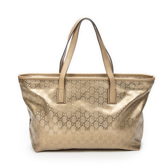 Gucci Large Zip Shopping Tote en oro Lienzo recubierto - Image 5