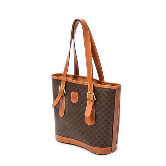Celine Small Open Tote en marrón Lienzo recubierto - Image 2