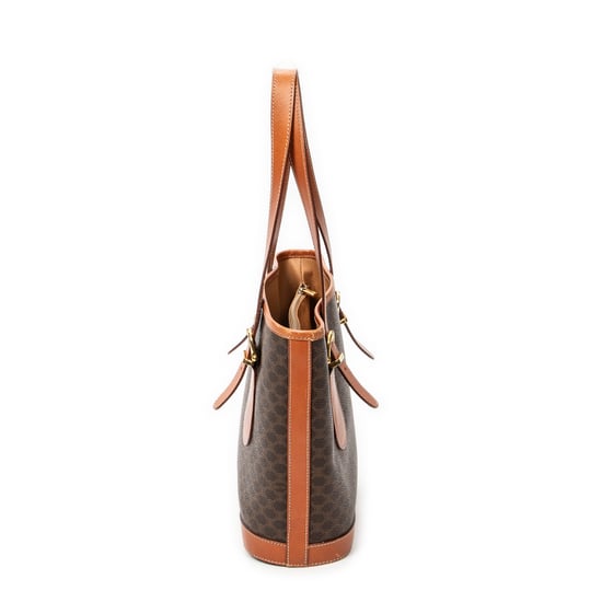 Celine Small Open Tote en marrón Lienzo recubierto - Image 3