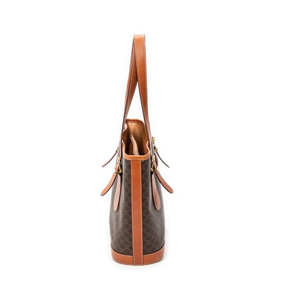 Celine Small Open Tote en marrón Lienzo recubierto - Image 4