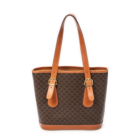 Celine Small Open Tote en marrón Lienzo recubierto - Image 5