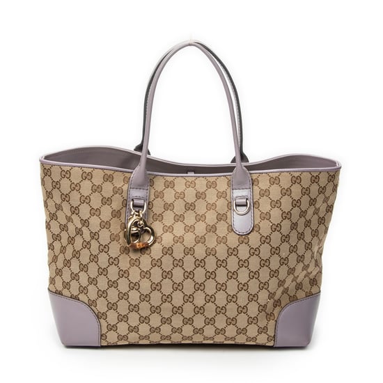 Gucci Heart Bit Open Tote en beige Lienzo - Image 1