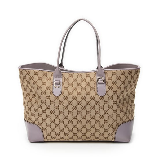 Gucci Heart Bit Open Tote en beige Lienzo - Image 5