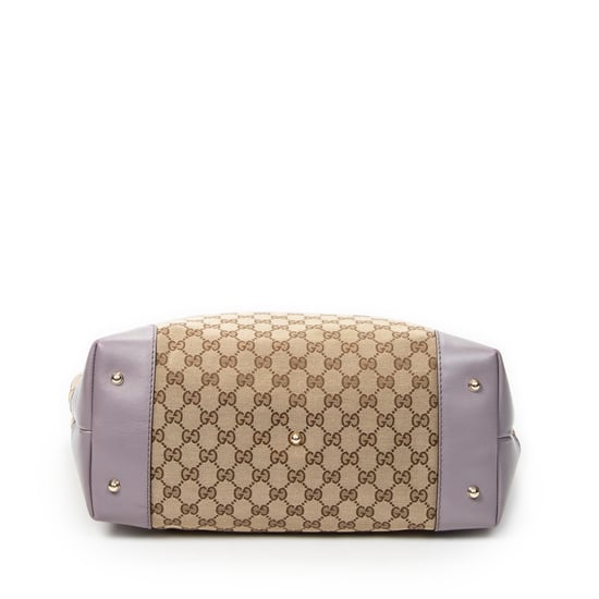 Gucci Heart Bit Open Tote en beige Lienzo - Image 6