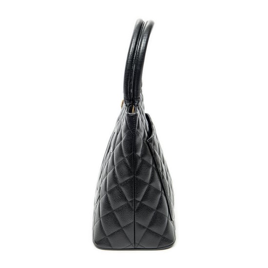 Chanel Timeless Medallion Tote en negro Cuero de ternero - Image 3
