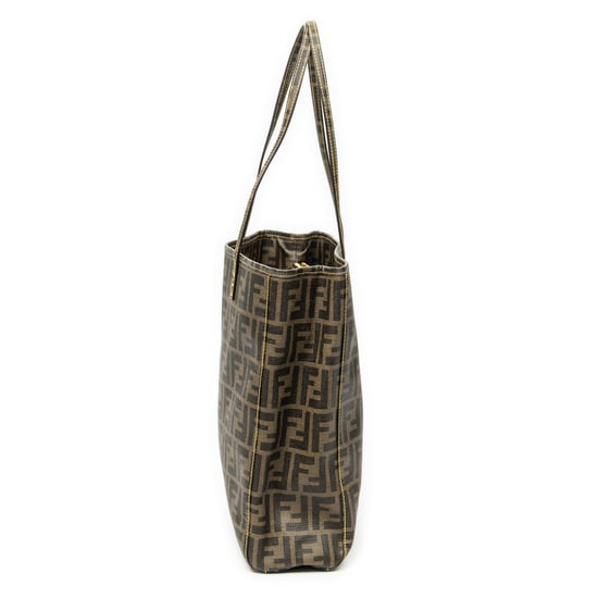 Fendi Vertical Open Tote en Brown Lienzo recubierto - Image 3