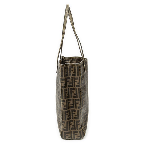 Fendi Vertical Open Tote en Brown Lienzo recubierto - Image 4