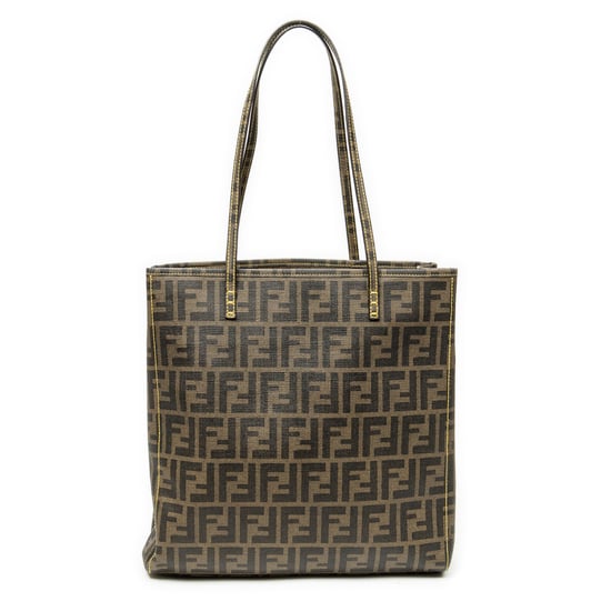 Fendi Vertical Open Tote en Brown Lienzo recubierto - Image 5