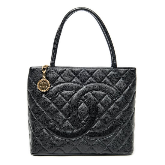 Chanel Timeless Medallion Tote en negro Cuero de ternero - Image 1