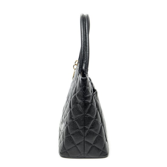 Chanel Timeless Medallion Tote en negro Cuero de ternero - Image 3