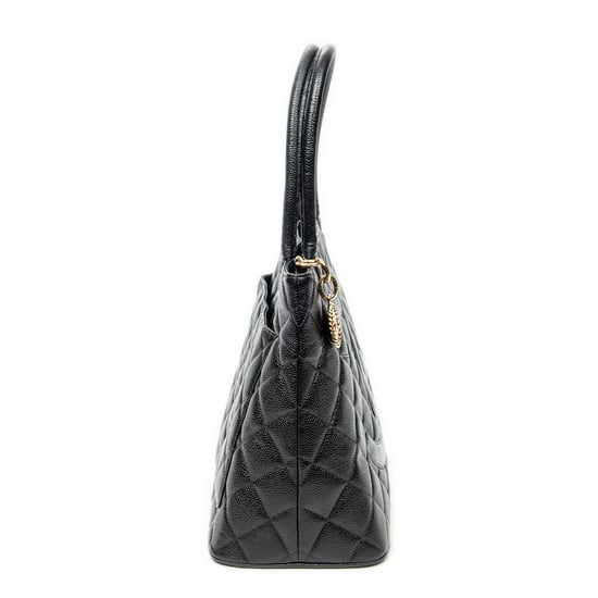 Chanel Timeless Medallion Tote en negro Cuero de ternero - Image 4