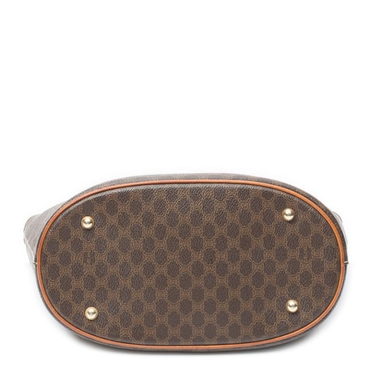 Celine Vintage Bucket Tote en marrón Lienzo recubierto - Image 6