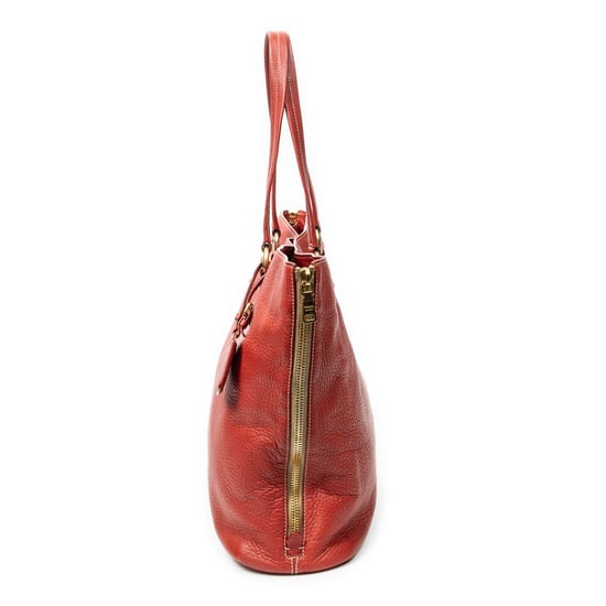 Prada Large Side Zip Tote  en  Red Cuero de ternero - Image 3