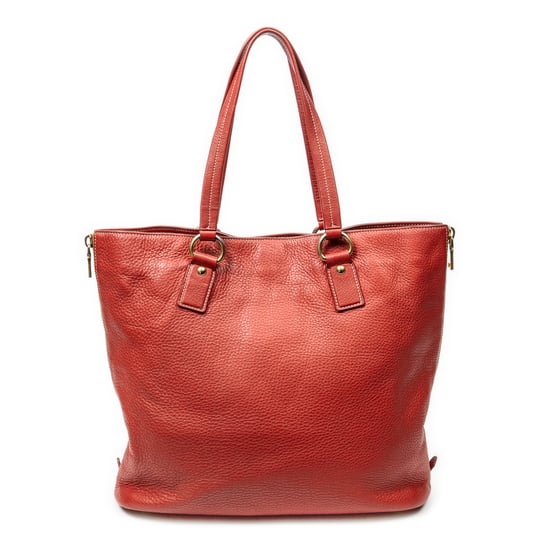 Prada Large Side Zip Tote  en  Red Cuero de ternero - Image 5