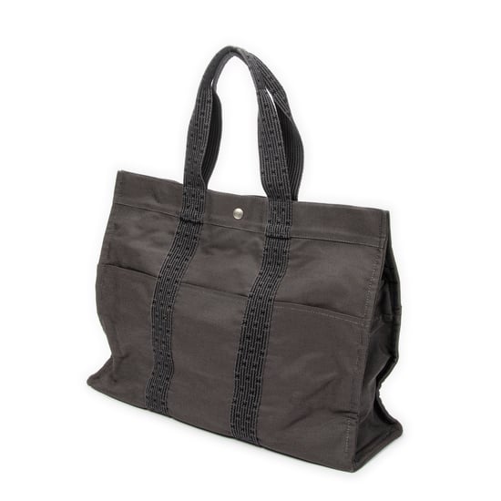 Hermès Herline Tote GM en gris Lienzo - Image 2