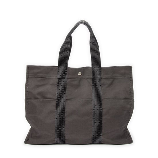 Hermès Herline Tote GM en gris Lienzo - Image 5