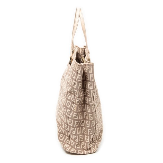 Fendi Small Square Shopping Tote en rosa Lienzo - Image 4