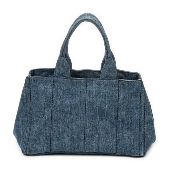 Prada Medium Canapa Tote en Blue Lienzo - Image 5