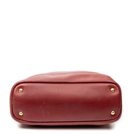 Prada Size Zip Tote  en  Red Cuero de ternero - Image 5