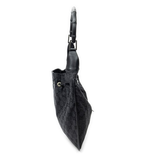 Gucci Bamboo Drawstring Tote  en  negro Lienzo - Image 4