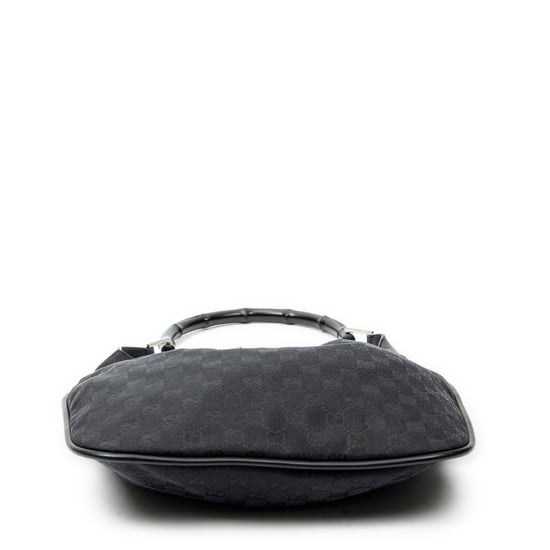 Gucci Bamboo Drawstring Tote  en  negro Lienzo - Image 6