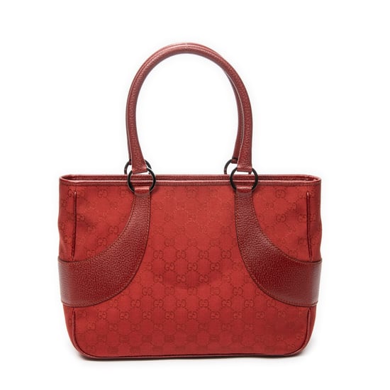Gucci Jacquard Tote en Red Lienzo - Image 5
