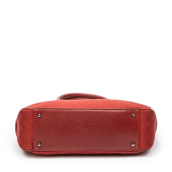 Gucci Jacquard Tote en Red Lienzo - Image 6