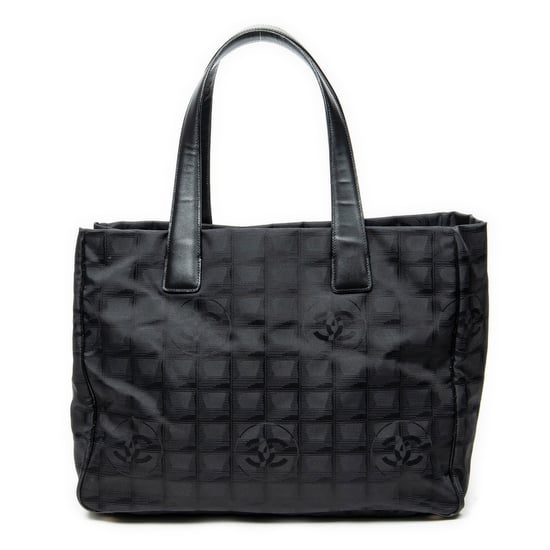 Chanel New Travel Line Medium Shopping Tote en negro Lienzo - Image 5