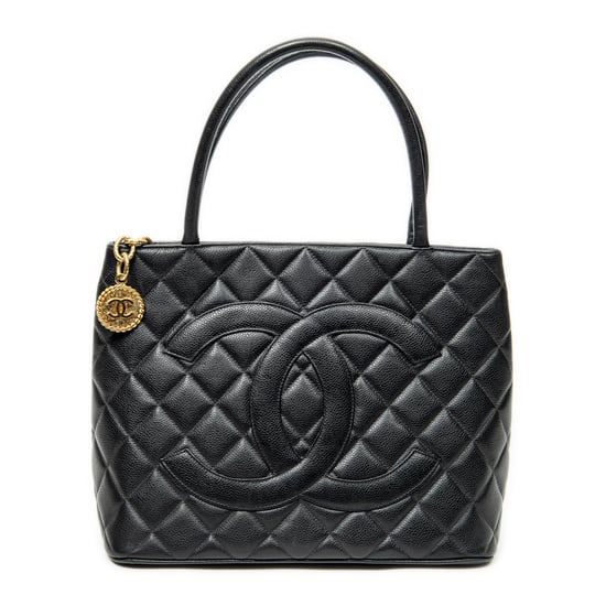 Chanel Timeless Medallion Tote en negro Cuero de ternero - Image 1