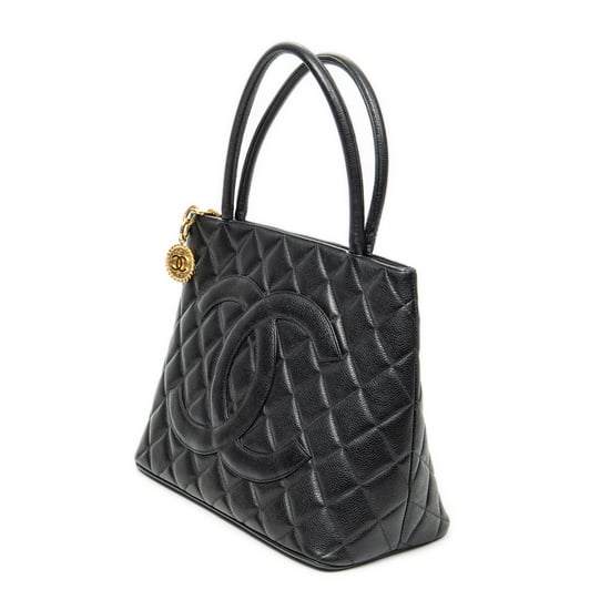 Chanel Timeless Medallion Tote en negro Cuero de ternero - Image 2