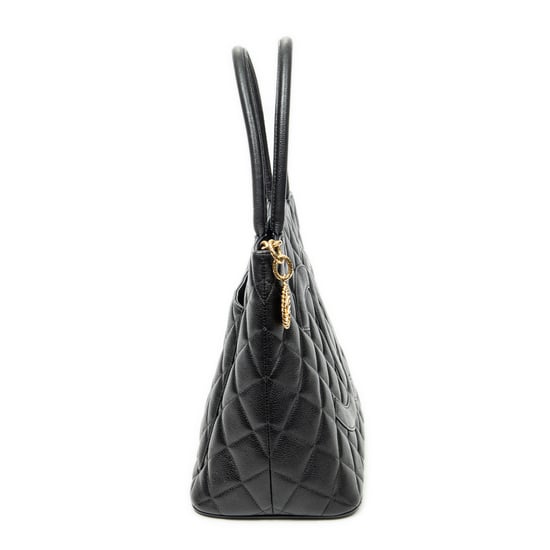 Chanel Timeless Medallion Tote en negro Cuero de ternero - Image 4