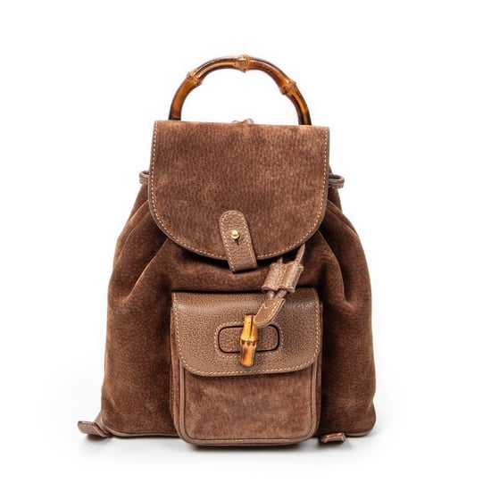 Gucci Mini Bamboo Backpack en marrón Cuero de ternero - Image 1