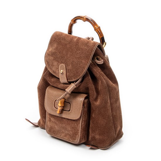 Gucci Mini Bamboo Backpack en marrón Cuero de ternero - Image 2