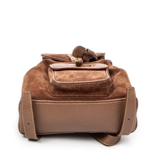 Gucci Mini Bamboo Backpack en marrón Cuero de ternero - Image 6