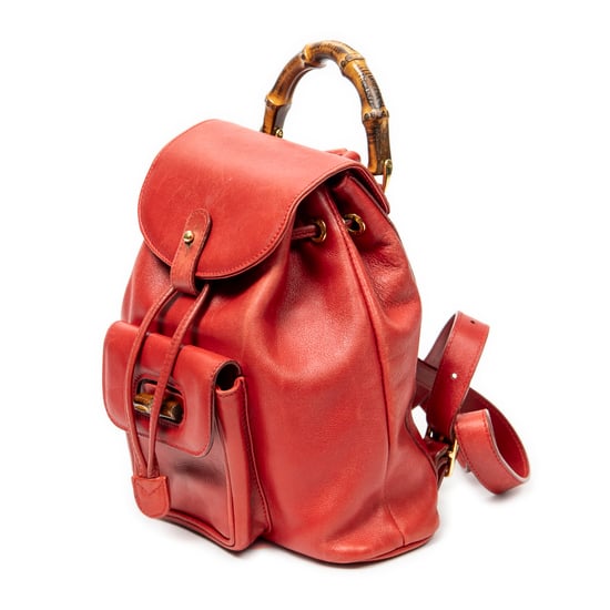 Gucci Mini Bamboo Backpack  en  Red Cuero de ternero - Image 2