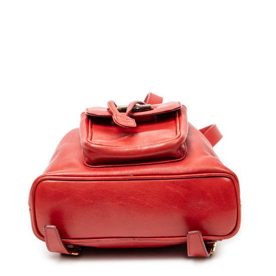 Gucci Mini Bamboo Backpack  en  Red Cuero de ternero - Image 6
