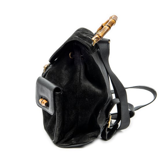 Gucci Large Bamboo Backpack en negro Cuero de ternero - Image 3