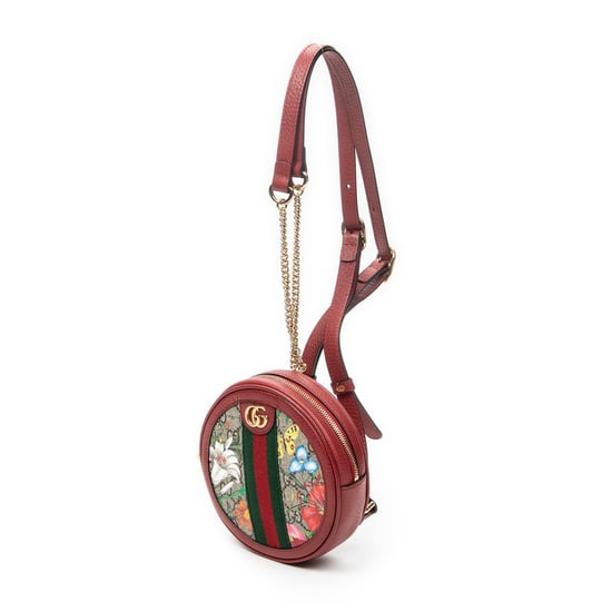 Gucci Ophidia Round Mini Backpack en rojo Lienzo recubierto - Image 2