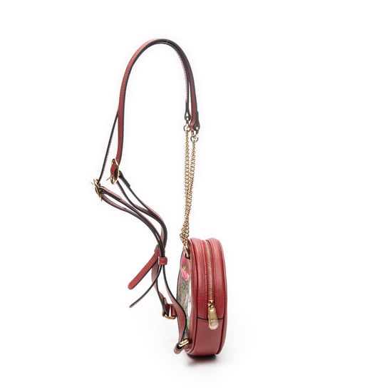 Gucci Ophidia Round Mini Backpack en rojo Lienzo recubierto - Image 4