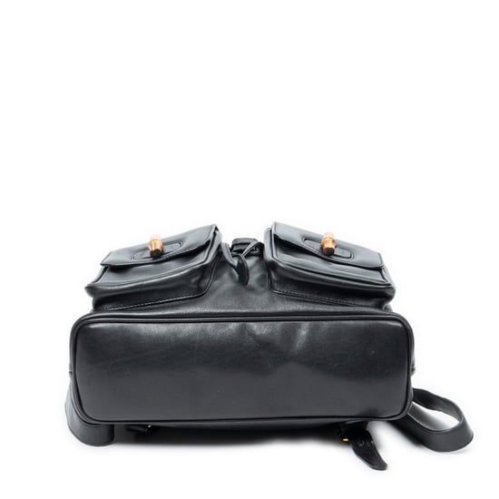 Gucci Large Bamboo Backpack  en  negro Cuero de ternero - Image 6