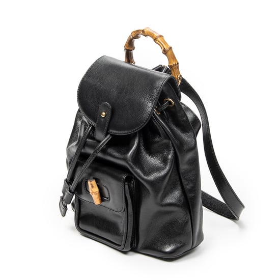 Gucci Mini Bamboo Backpack en negro Cuero de ternero - Image 2