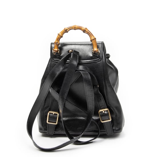 Gucci Mini Bamboo Backpack en negro Cuero de ternero - Image 5